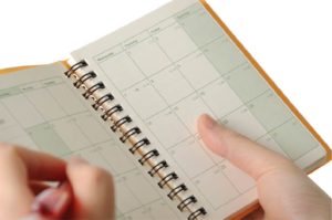 Time management planner calendar